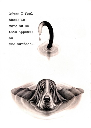 Basset hound dog - hound, card