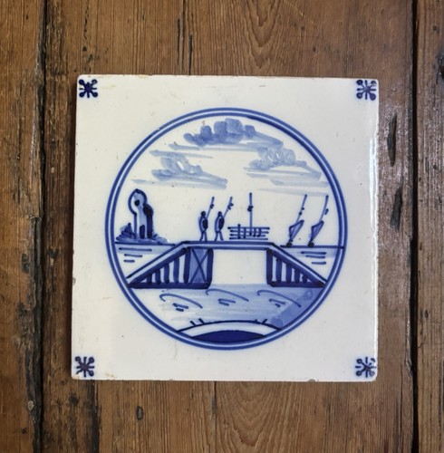 Delft delftware tile - delft,