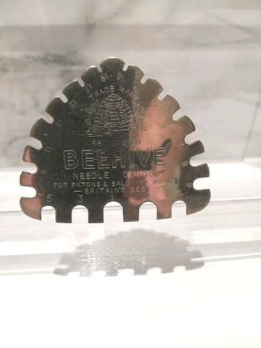 Vintage knitting needle gauge - vintage,