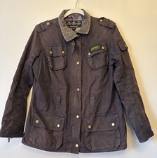 Barbour International Brown, Waxed Cotton Jacket, UK 14 Women’s