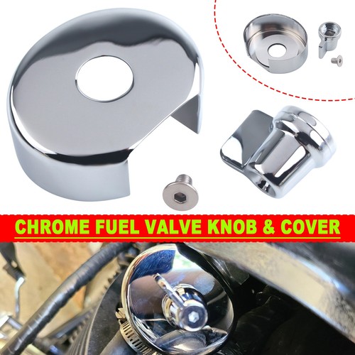 Chrome fuel valve knob cover - valve, +