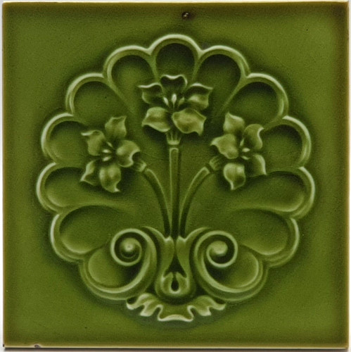 Antique fireplace tile - antique,