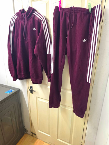 Men adidas burgundy white - adidas, burgundy/white