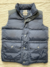 Fat Face Men Navy Duck Down Feather Padded Gilet Body Warmer size L 42 Chest