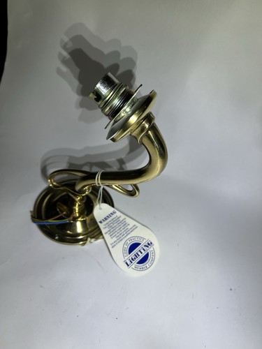 Brass swan neck wall sconce - wall,