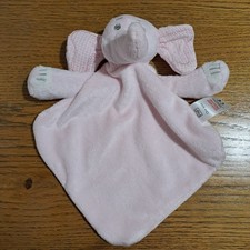 Tesco Pink Elephant Baby Comforter Soft Toy Soother Blankie F&F