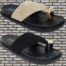 toe ring slip on mules sandals