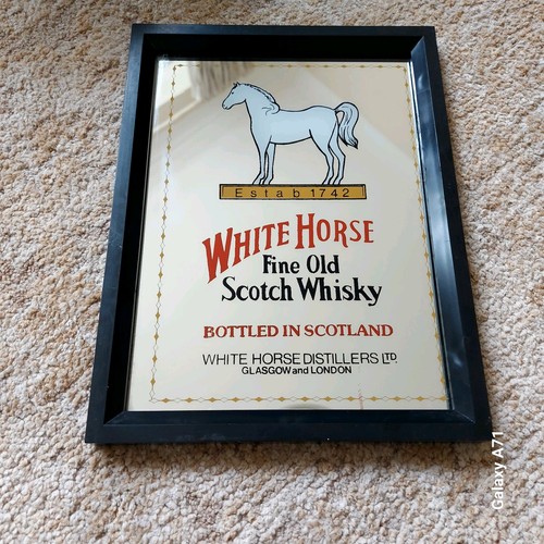 White horse whisky mirror - horse,