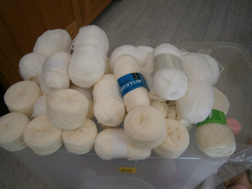 Job lot white and cream - white, wool