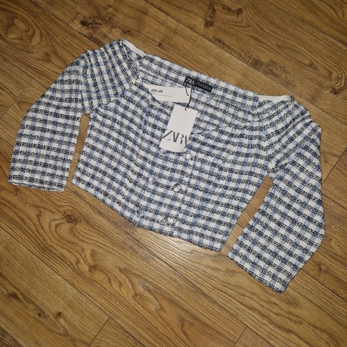 Zara cropped plaid tweed - cropped,