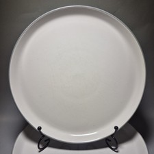 5 Tesco Aura Pattern Dinner Plates Stoneware 10.75” Grey White Dishwasher Micro