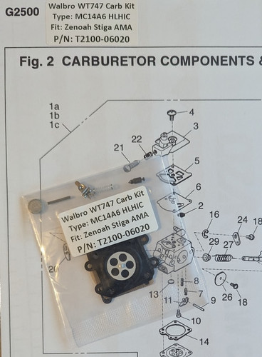Mc14a6 hlhic carburettor - mc14a6,