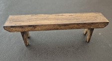 Dolls House Wooden Church Bench Brown Wood 1/12th Scale