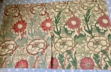Morris & Co .. Pink & Rose .. 2 x Large Fabric Samples ..