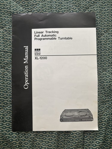 Bsr 1200 linear tracking - bsr, xl-1200