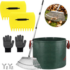4-In-1 Leaf Rake, 25-Tooth