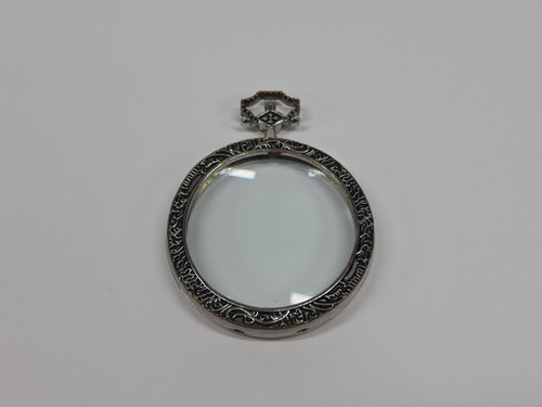 Vintage silver tone magnifying - silver,