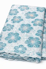 Nigerian Fabric Blue Lace 5