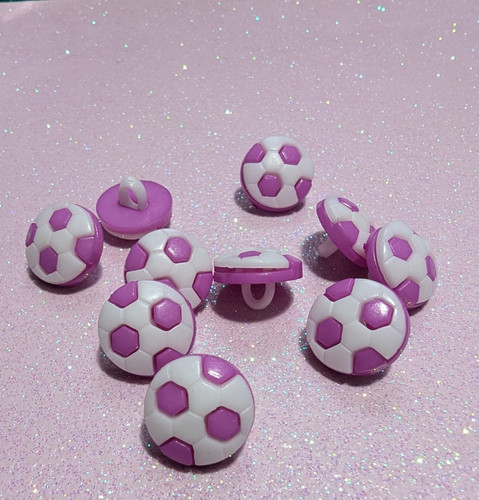 Pink football buttons - 20,