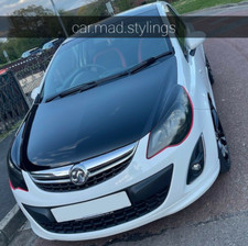 PERFECT FIT Black Plastic eyebrows to fit VAUXHALL CORSA D Eyelids/Light/VXR/kit