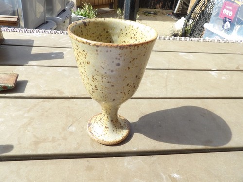 French style stoneware goblet