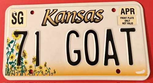 1971 goat vanity license - 1971, plate