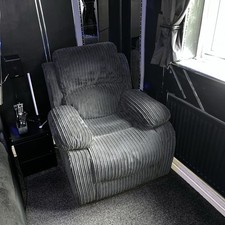 Black Jumbo Cord Recliner