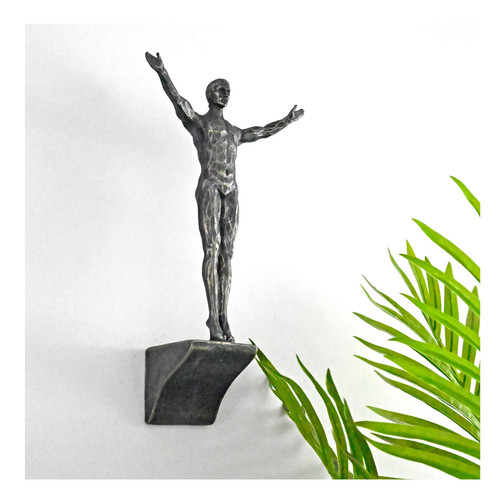 Antique silver diving - antique, man