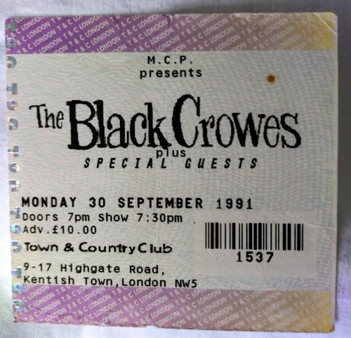 Black crowes ticket london - black,