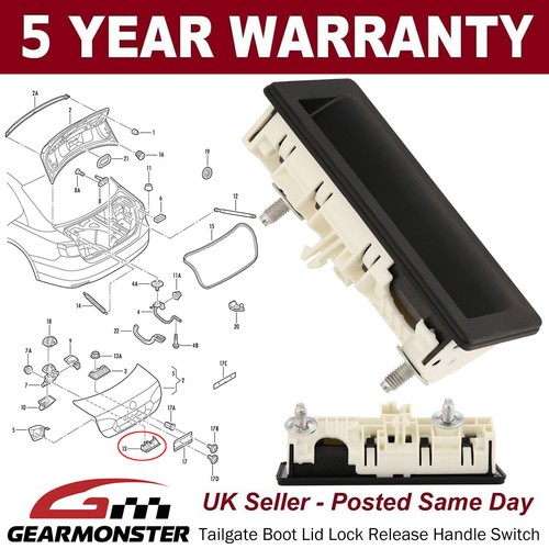 Tailgate boot lid lock release - lid,