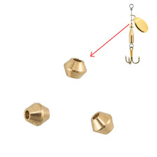 20/50pcs Brass Lure Bodies for Spinner Making DIY Fishing Beads Weights S M L 2g