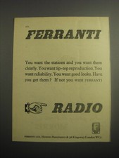 1948 Ferranti Radio Ad - You