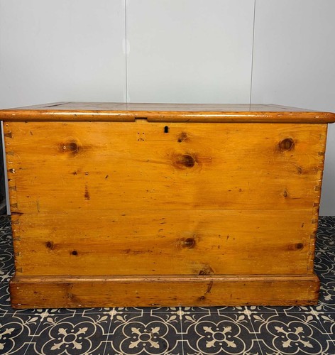 Antique victorian pine - victorian, trunk