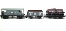Rake of 3 x LMS Wagons - 6-Wheel Tank, Plank Wagon & Brake Van - OO Gauge