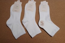 3 Pairs 100% Cotton White