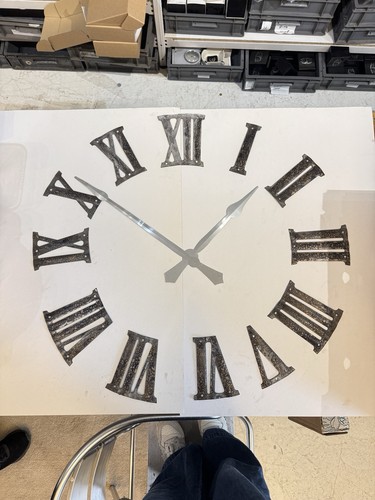 Roman numerals clock stencils - roman,