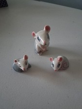 Wade Pottery Grey White Mouse
