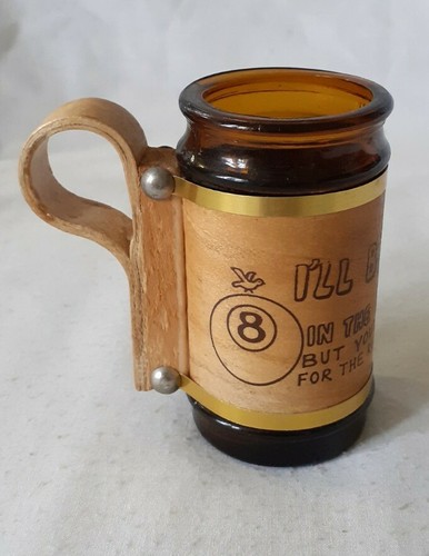 Brown glass wood miniature - glass,