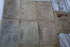 7 x BRITISH RAILWAYS SOUTHERN REGION "EXCURSION" HANDBILLS 1957 & 1958