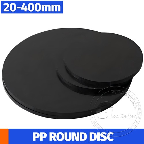 Black polypropylene round disc - round,
