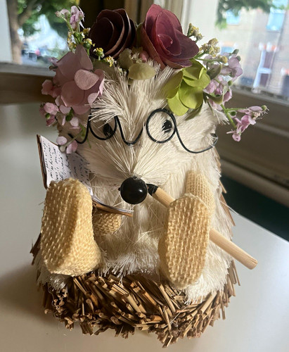 Hedgehog figurine with glasses - hedgehog,