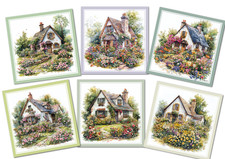 Rose Floral Garden Country Cottage Card Toppers Card Making Decoration - 3.5"