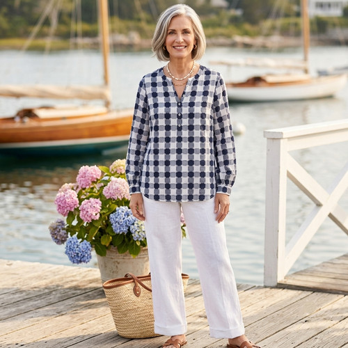 Talbots medium navy white - medium,
