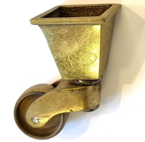 Solid brass square cup castor