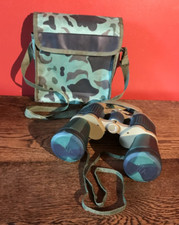 10 x 50 LOW LIGHT NIGHT VISION BINOCULARS, CAMOUFLAGE WITH COVERS + CARRY CASE