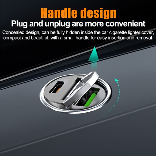 Fast car charger - usb+type, c