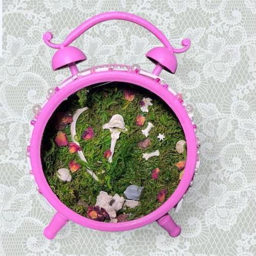 Fairy garden bone yard clock - garden, &