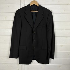 GUCCI Blazer Jacket Mens Size 40 EU 50 Black 100% Wool Smart Formal Classic