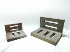 2pcs ENGINEERS ANGLE PLATE CAST STEEL 3"x2.5"x2" & 4.5"x3.5"x3" REF6347