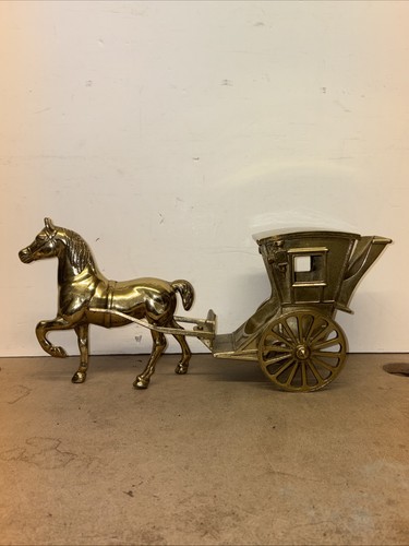 Brass horse hackney carriage - brass,